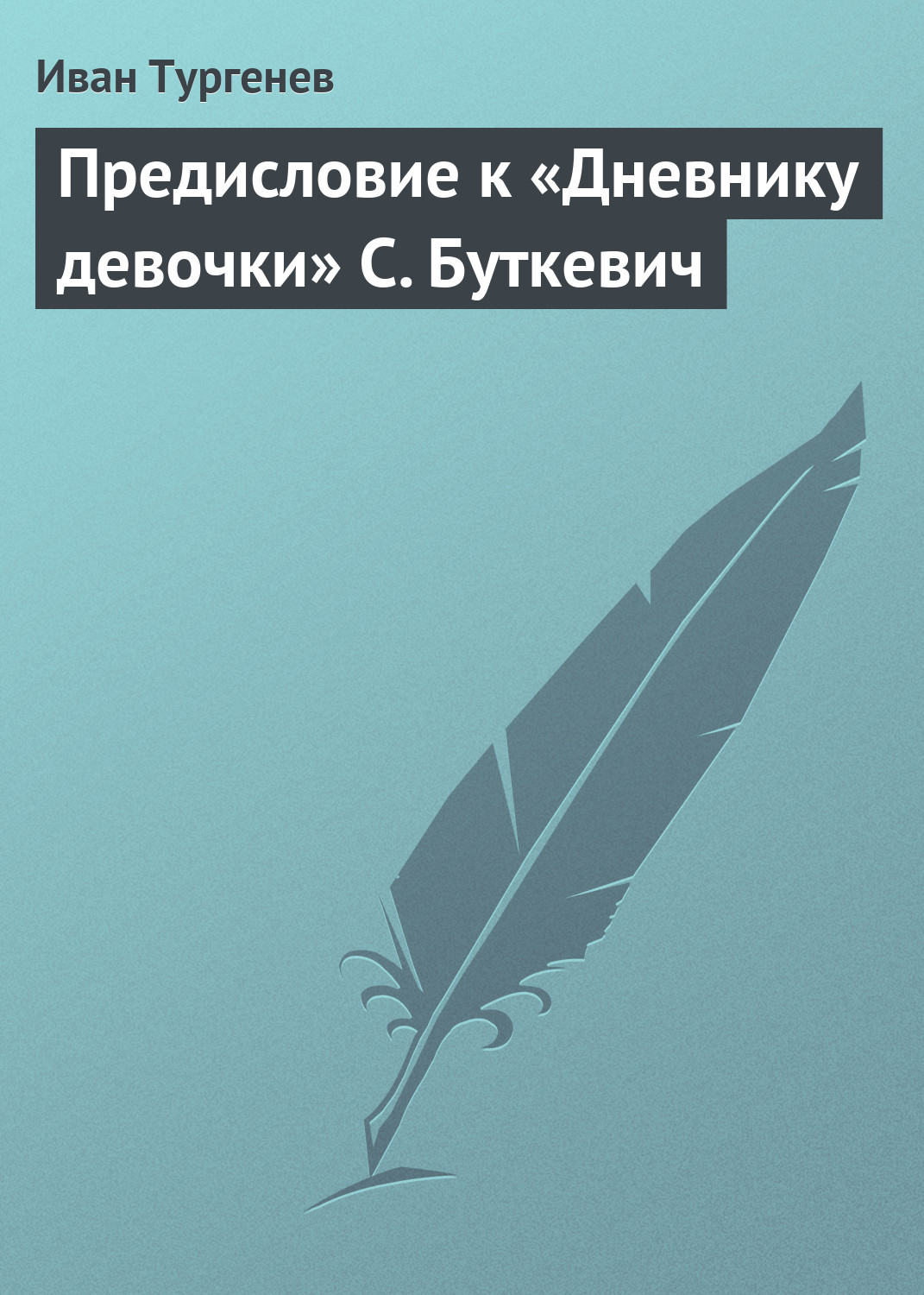 Обложка книги «Предисловие к «Дневнику девочки» С. Буткевич»