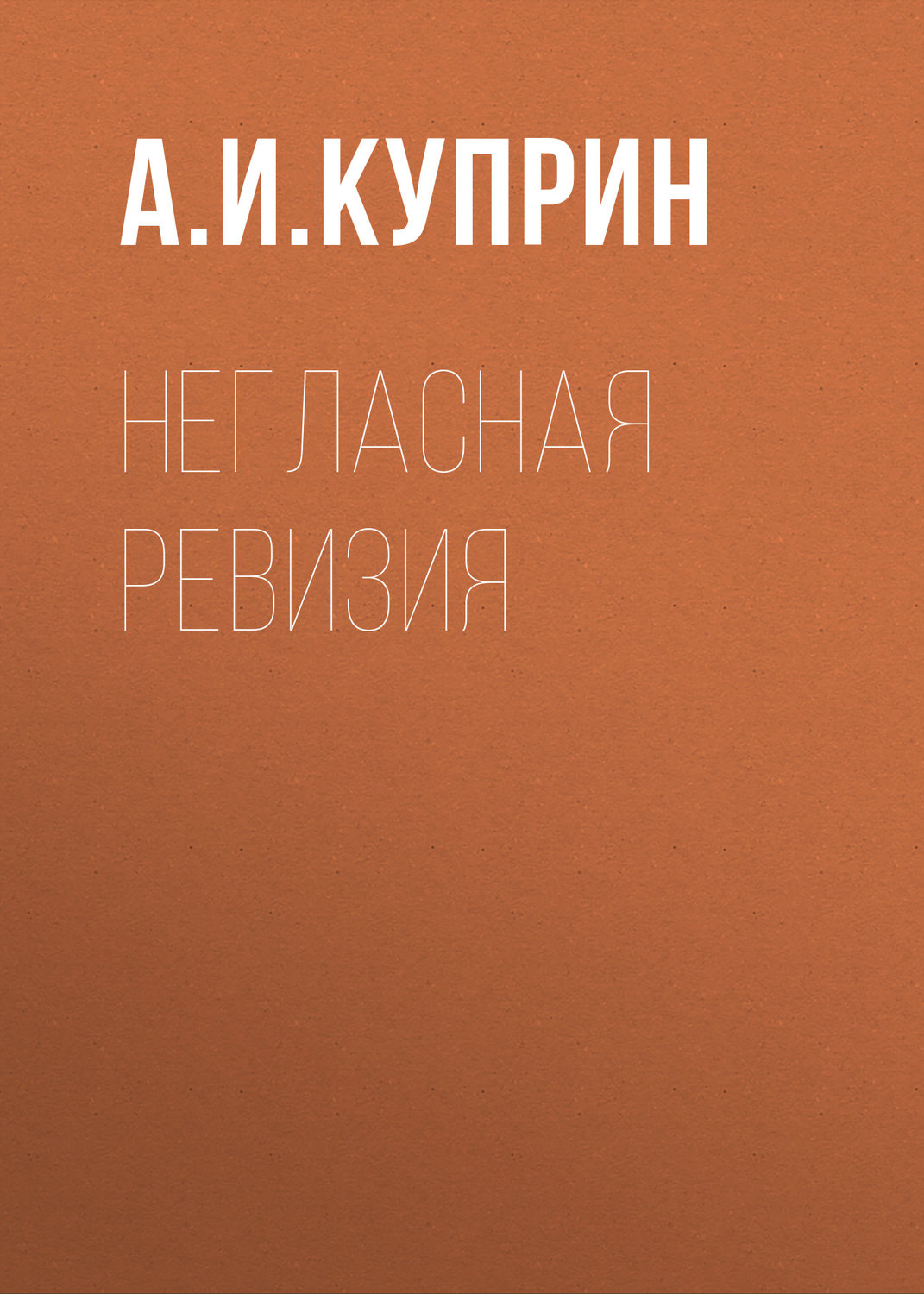 Обложка книги «Негласная ревизия»