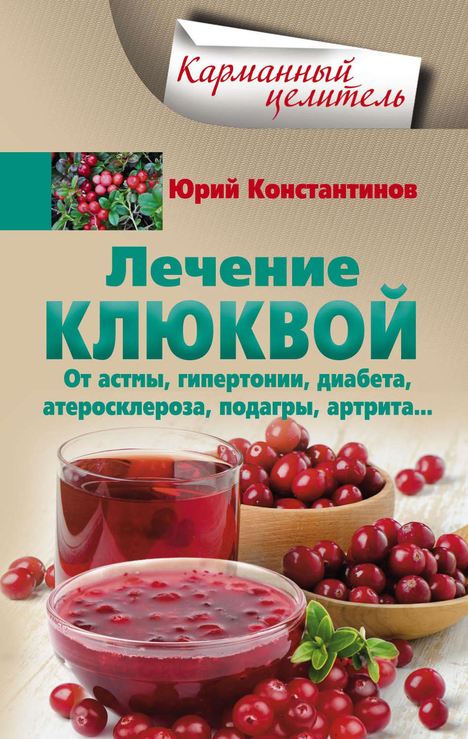 Обложка книги «Лечение клюквой от астмы, гипертонии, диабета, атеросклероза, подагры, артрита…»
