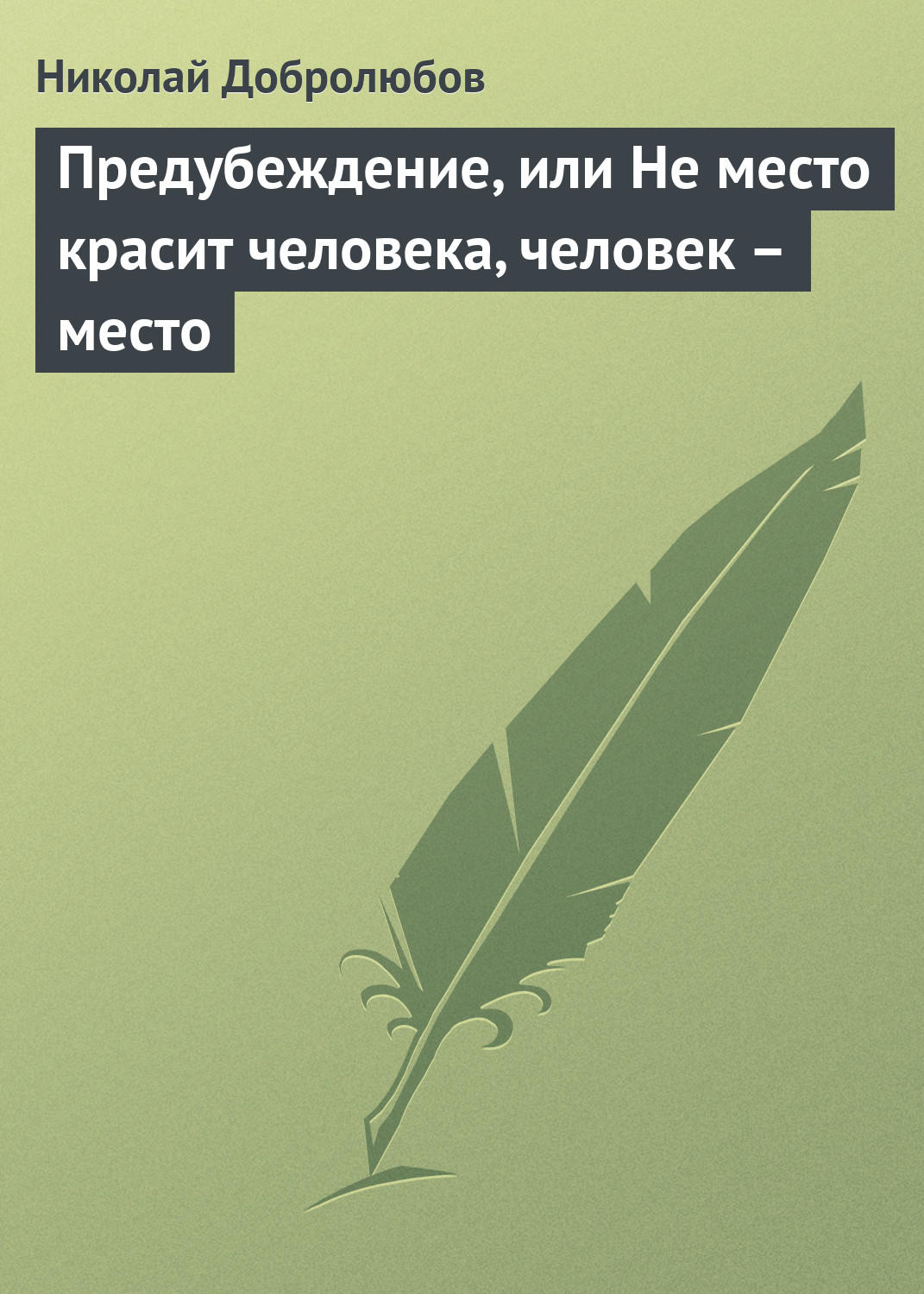 Обложка книги «Предубеждение, или Не место красит человека, человек – место»