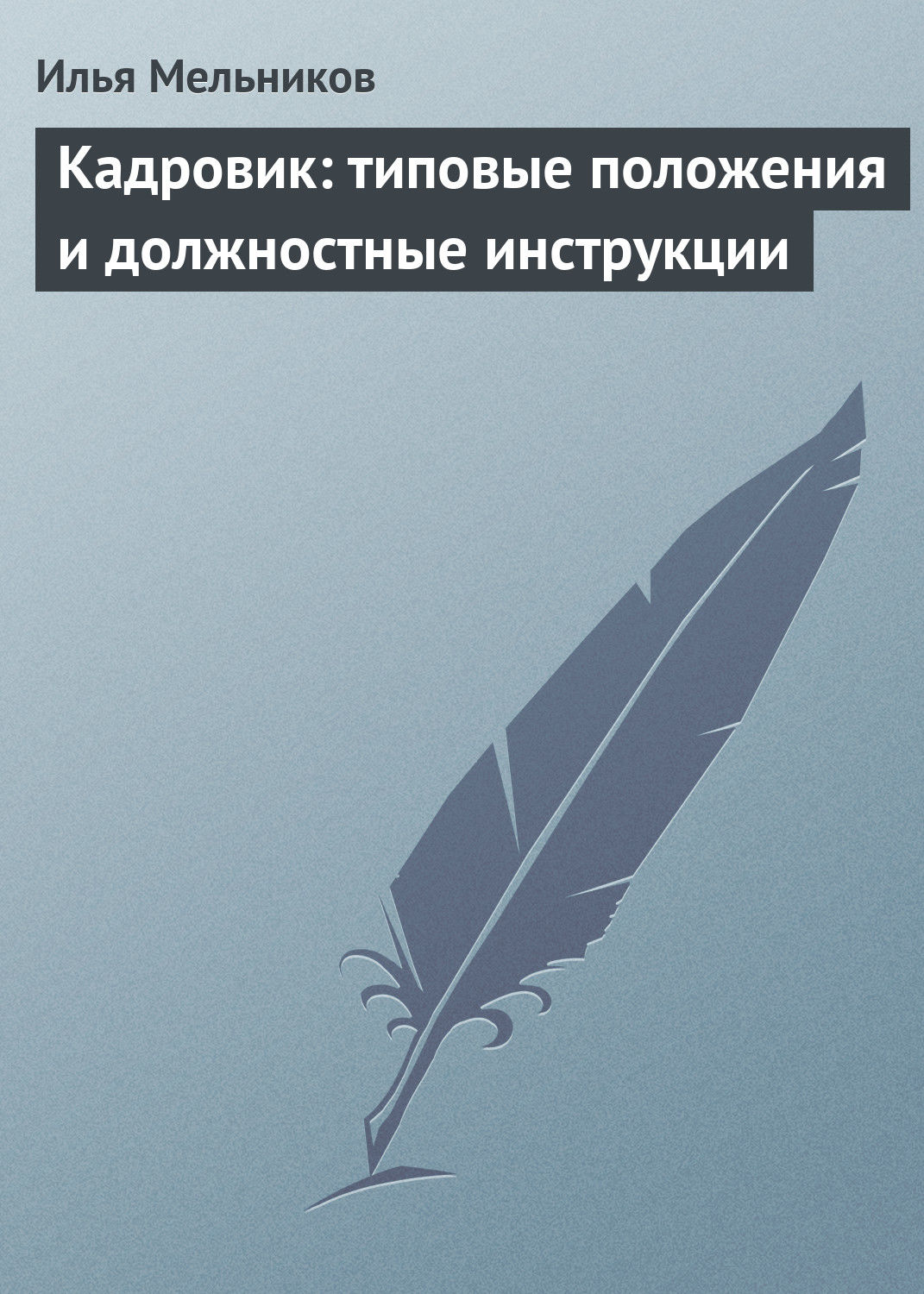 Обложка книги «Кадровик: типовые положения и должностные инструкции»