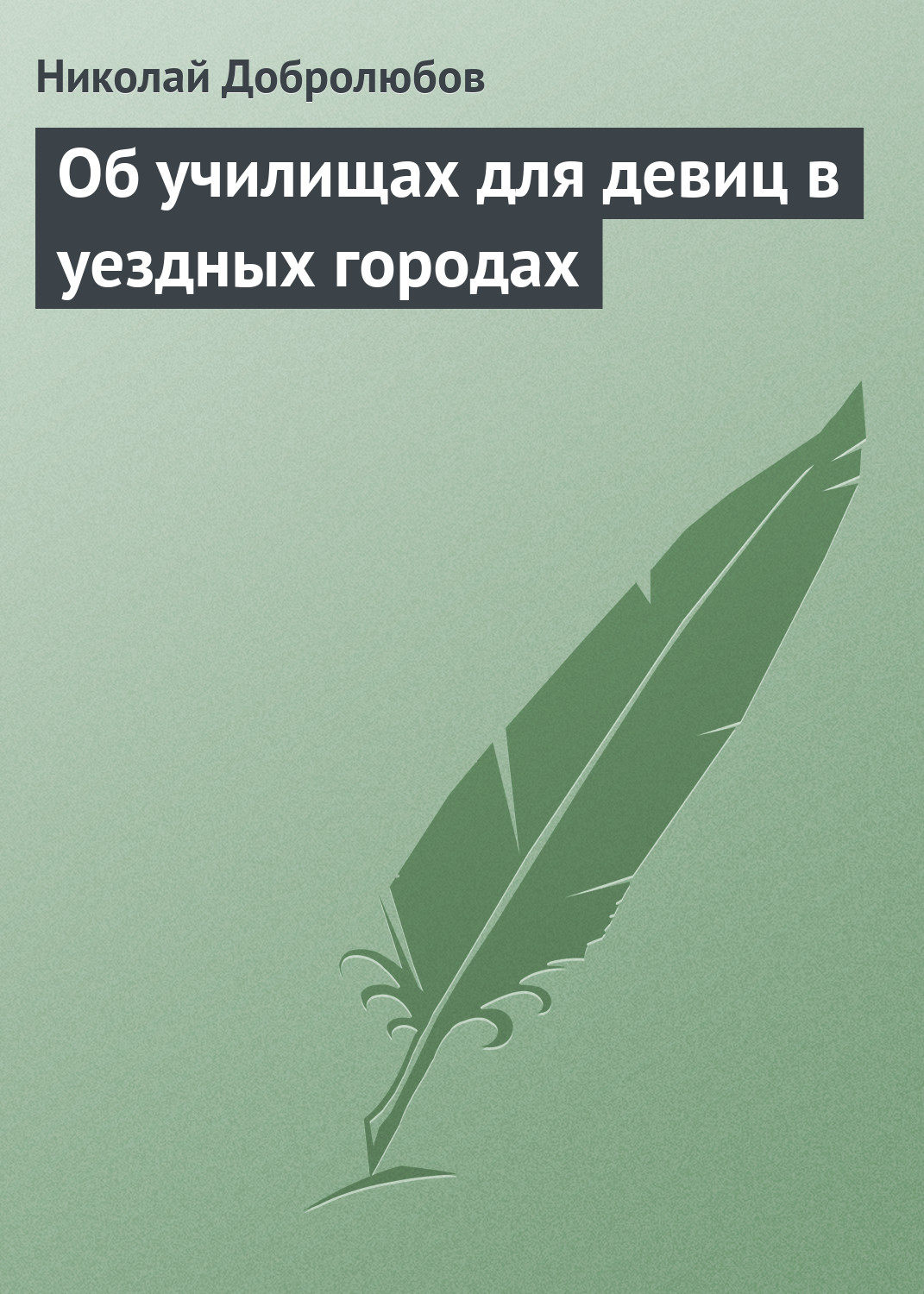 Обложка книги «Об училищах для девиц в уездных городах»