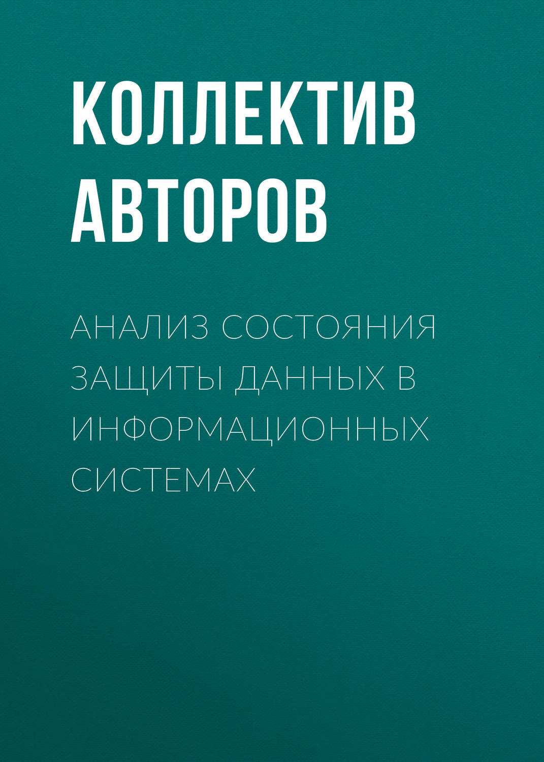 Обложка книги «Анализ состояния защиты данных в информационных системах»