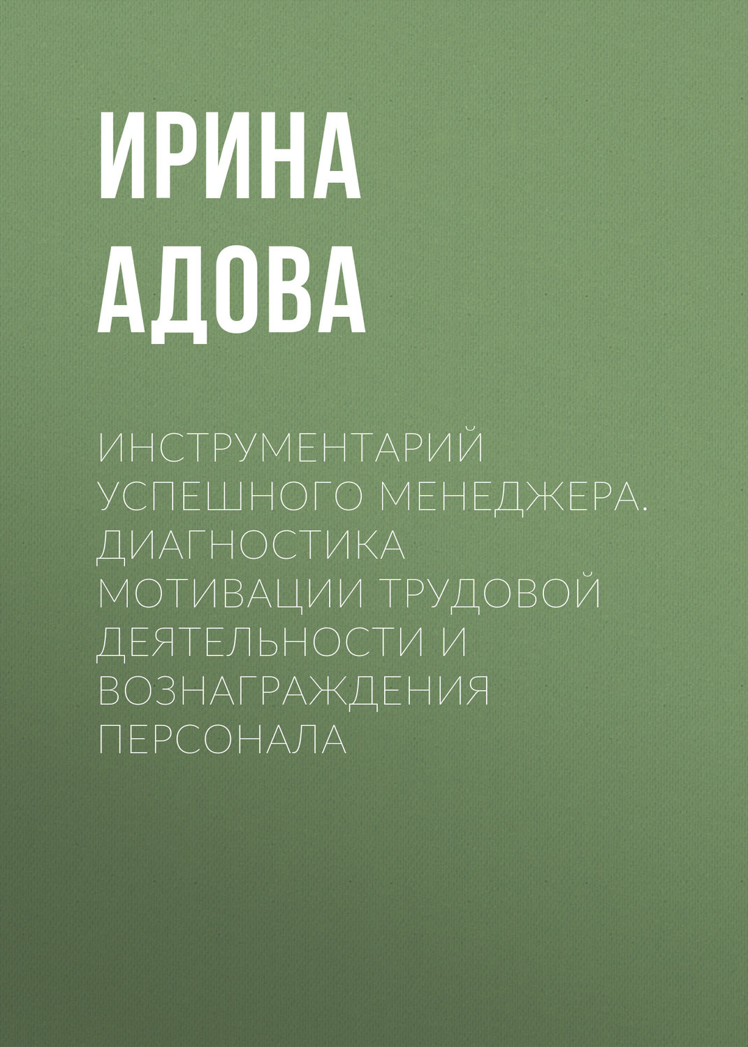 Обложка книги «Инструментарий успешного менеджера. Диагностика мотивации трудовой деятельности и вознаграждения персонала»
