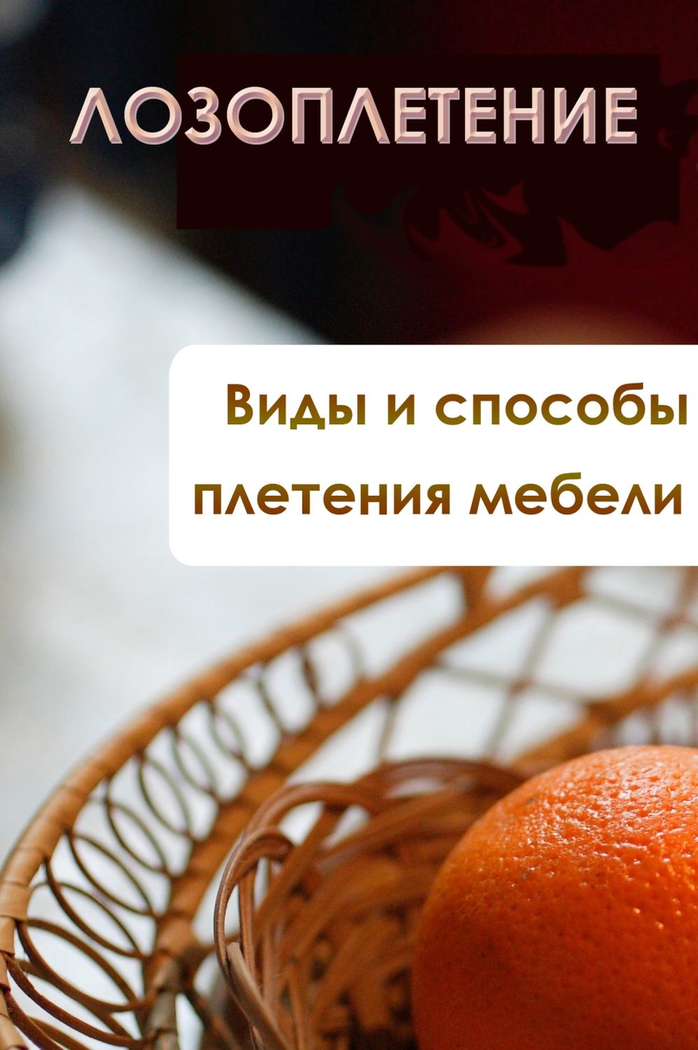 Обложка книги «Виды и способы плетения мебели»