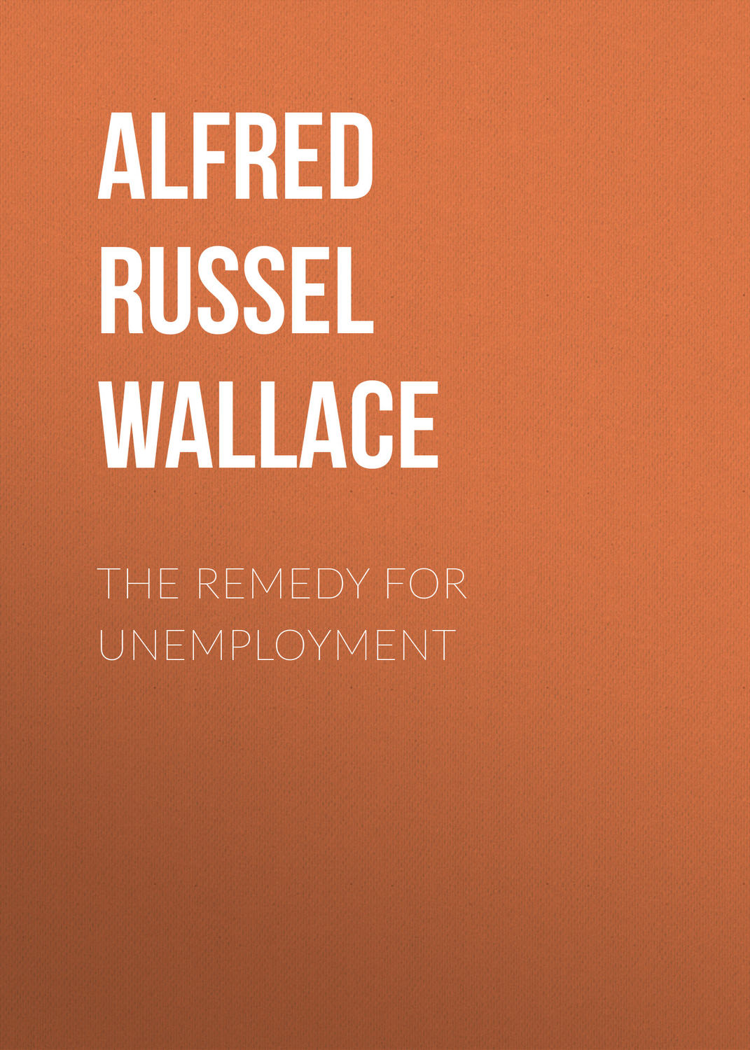 Обложка книги «The Remedy for Unemployment»