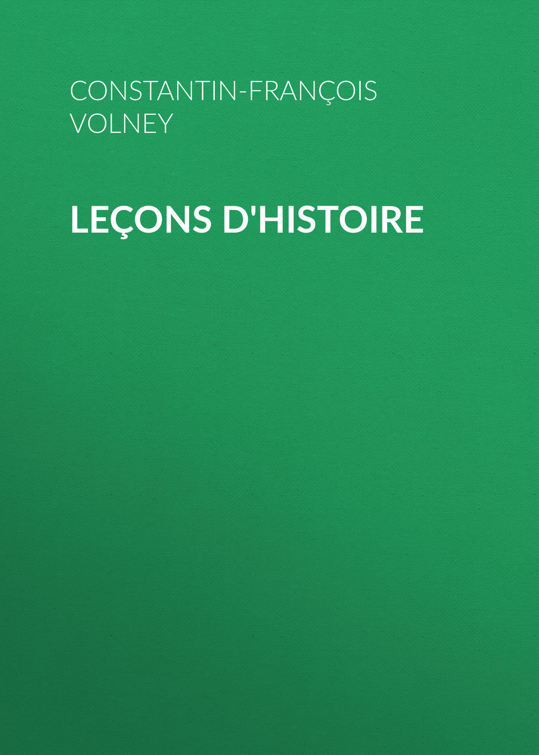 Обложка книги «Leçons d'histoire»