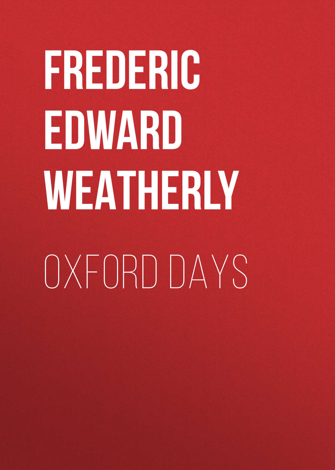 Обложка книги «Oxford Days»