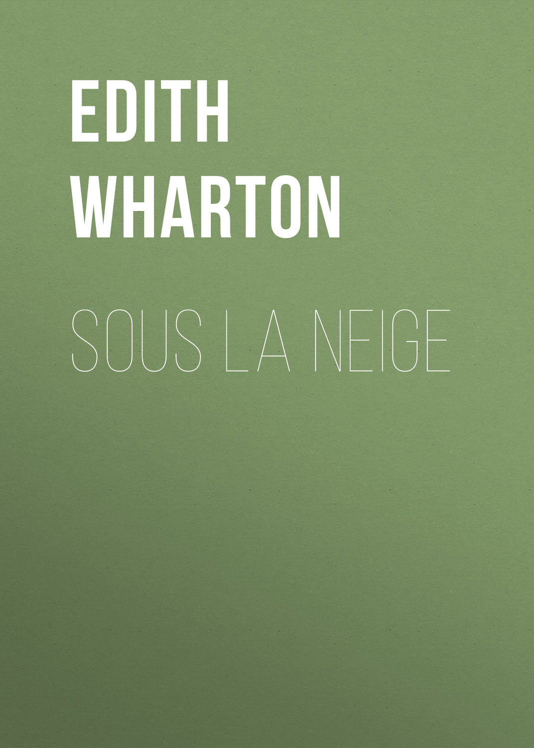 Обложка книги «Sous la neige»