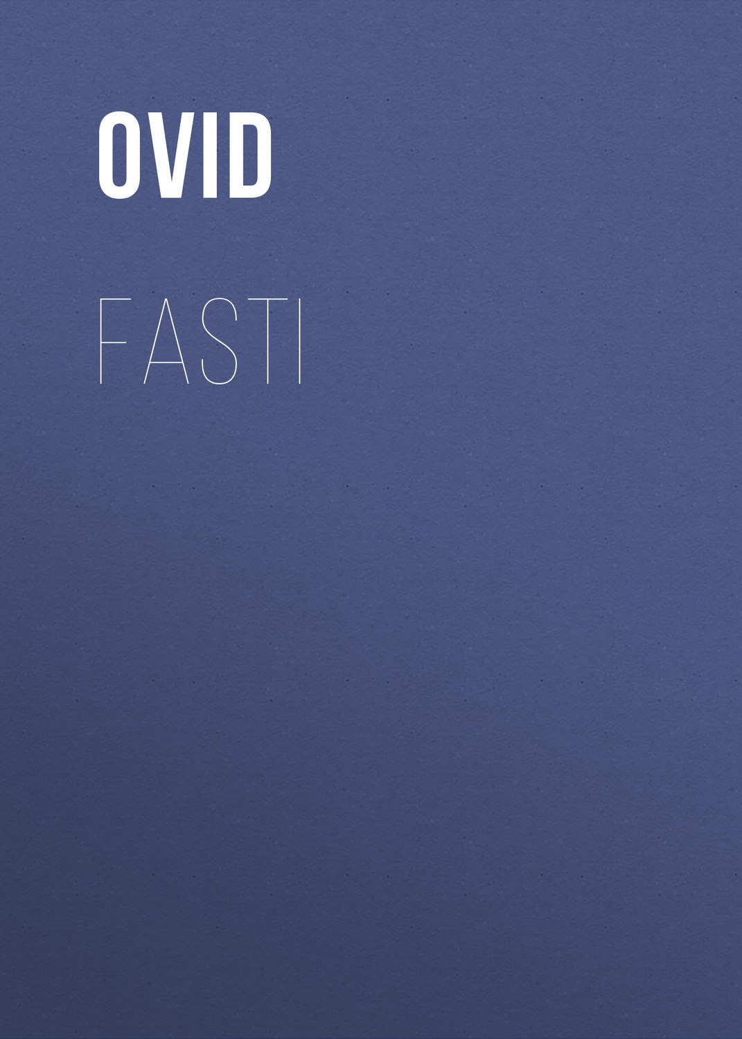 Обложка книги «Fasti»