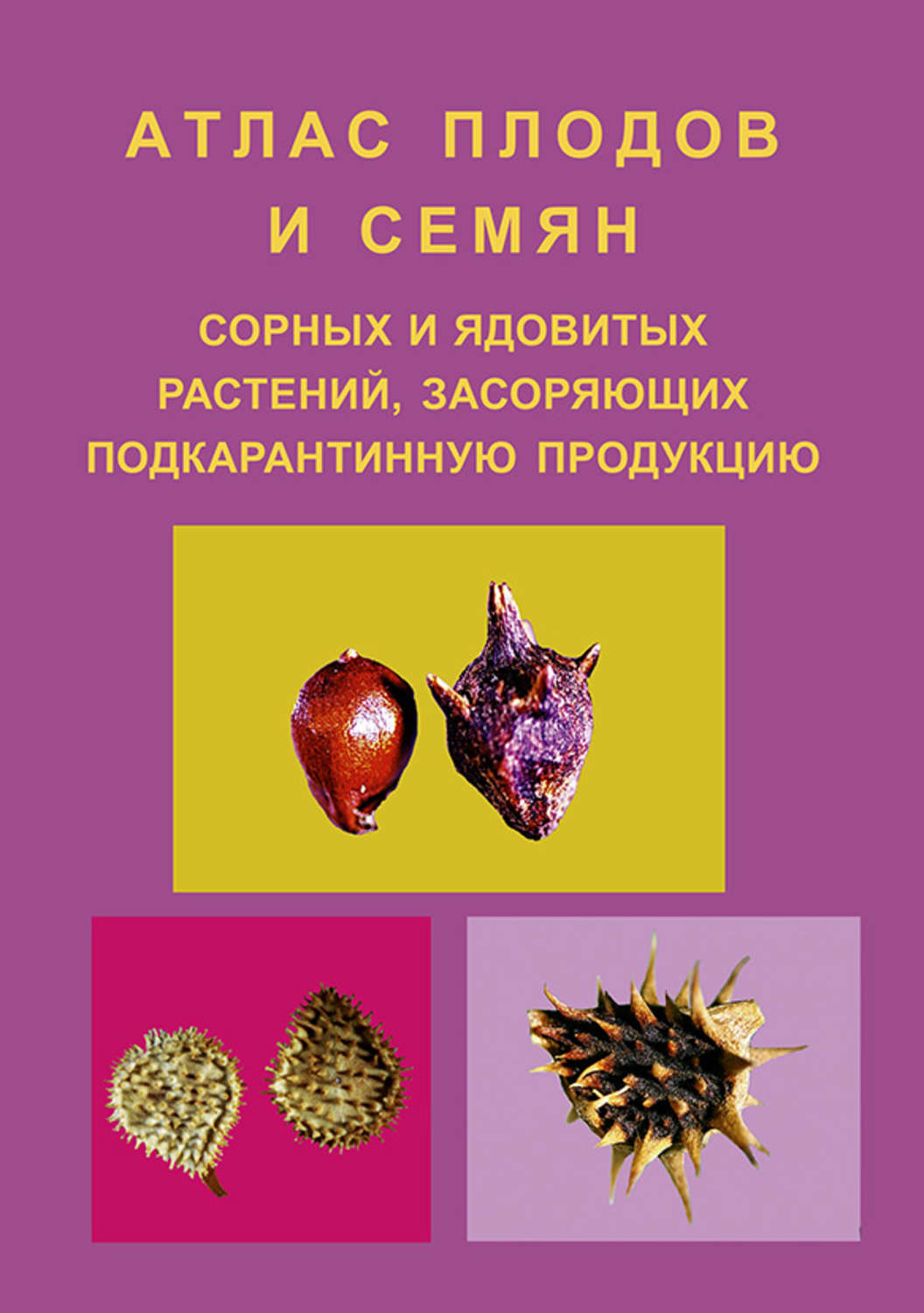 Обложка книги «Атлас плодов и семян сорных и ядовитых растений, засоряющих подкарантинную продукцию»