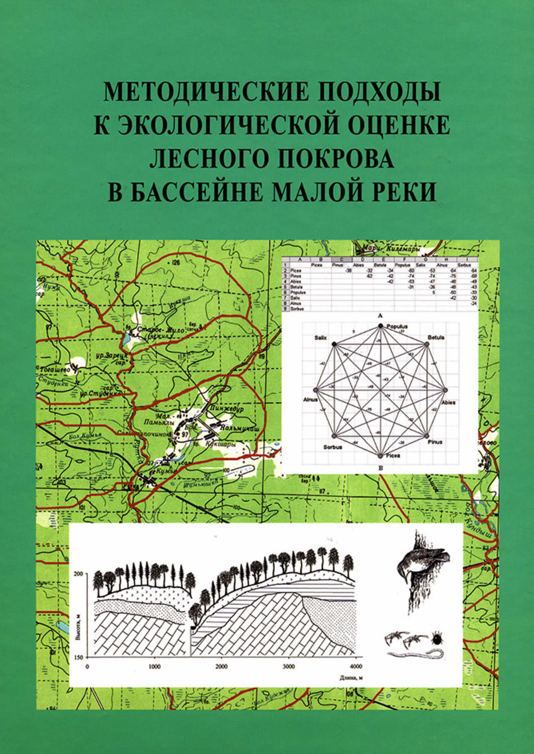 Обложка книги «Методические подходы к экологической оценке лесного покрова в бассейне малой реки»