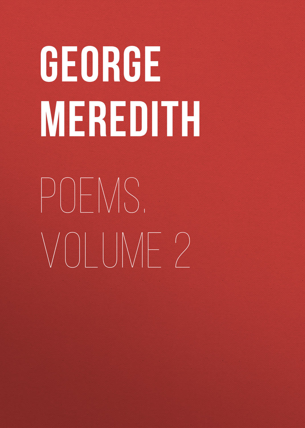 Обложка книги «Poems. Volume 2»