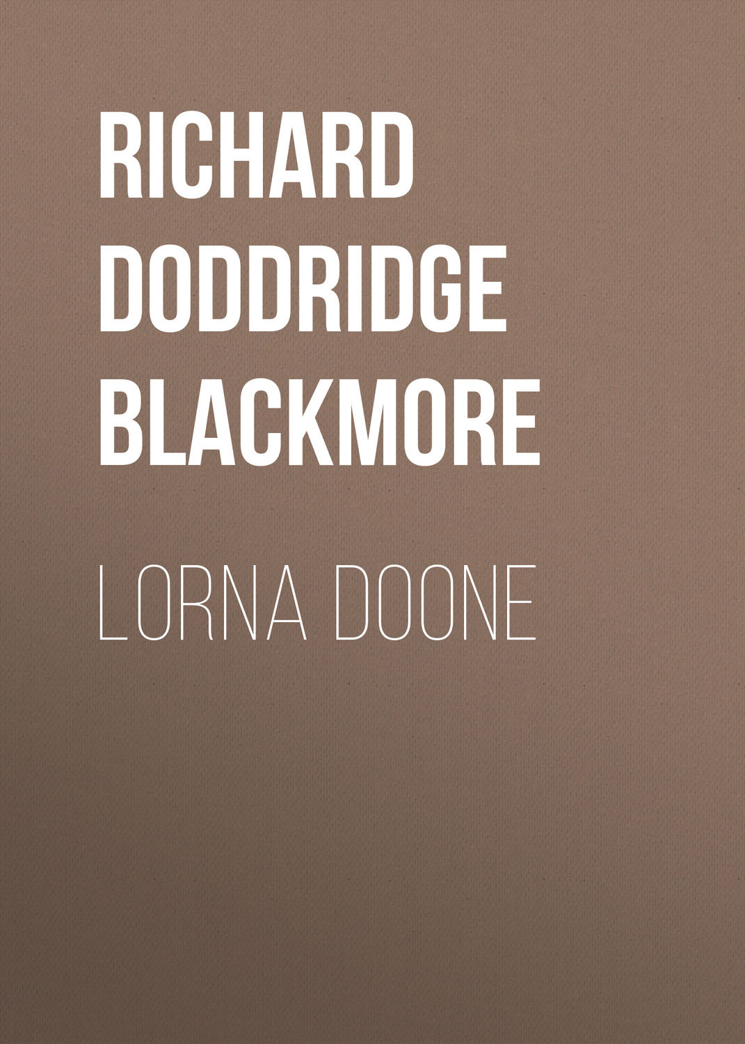 Обложка книги «Lorna Doone»