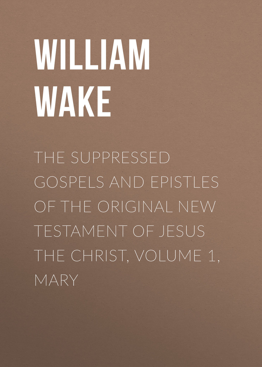 Обложка книги «The suppressed Gospels and Epistles of the original New Testament of Jesus the Christ, Volume 1, Mary»