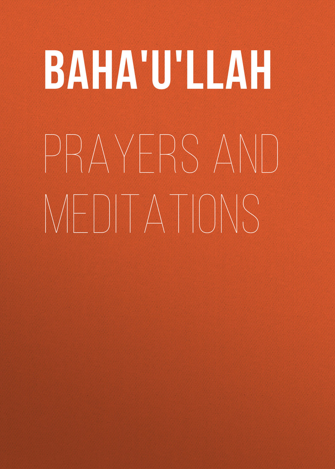 Обложка книги «Prayers and Meditations»