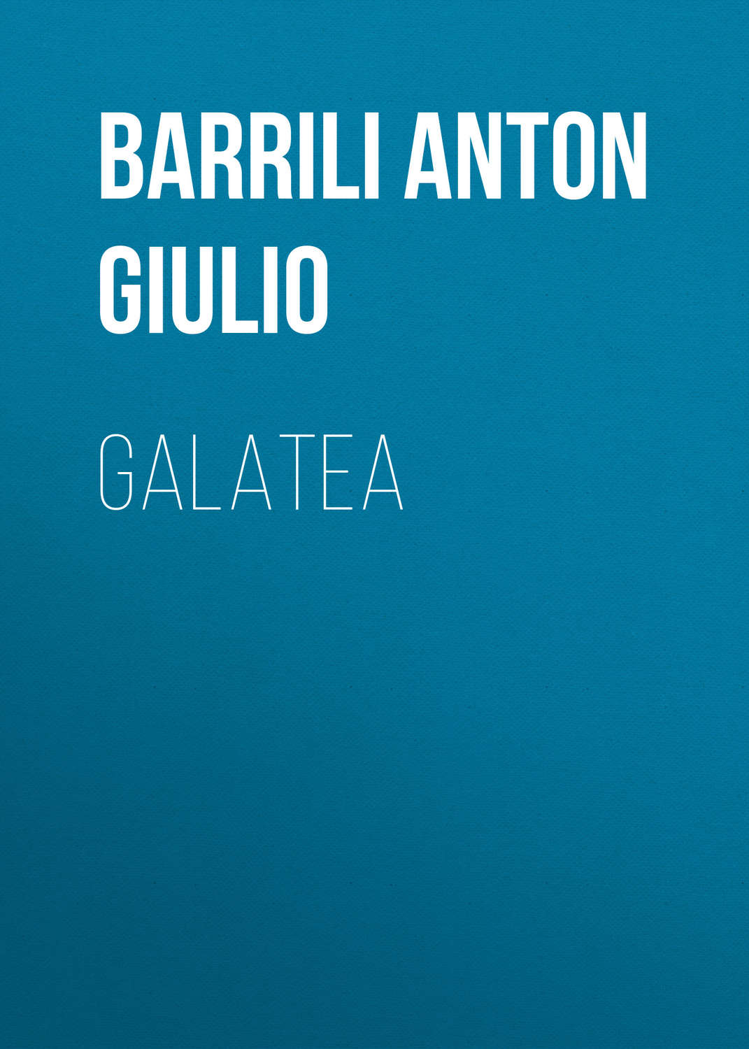 Обложка книги «Galatea»