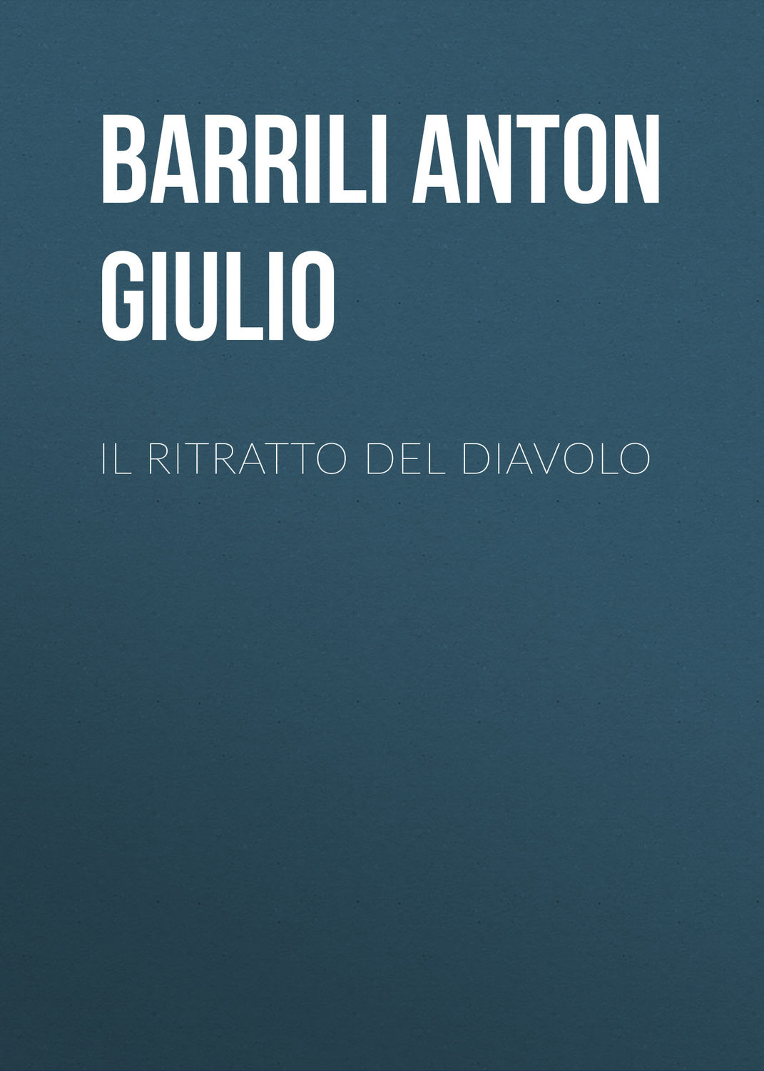 Обложка книги «Il ritratto del diavolo»