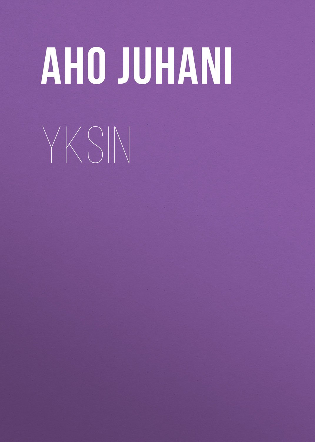 Обложка книги «Yksin»