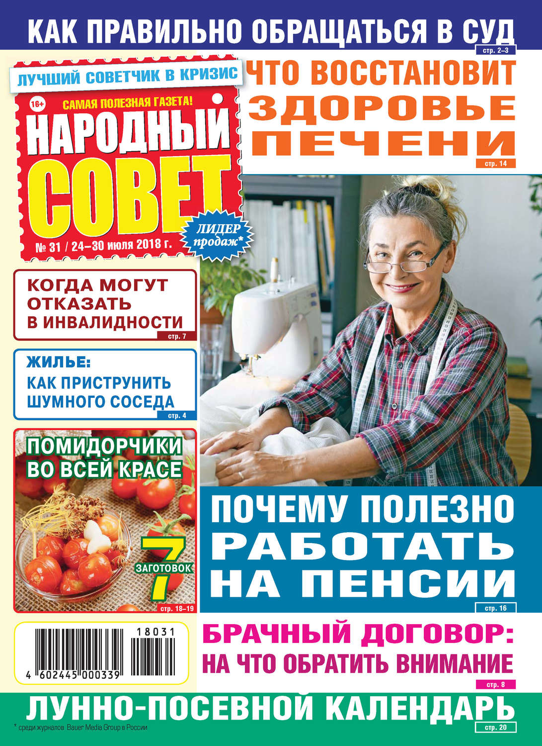 Обложка книги «Народный совет №31/2018»