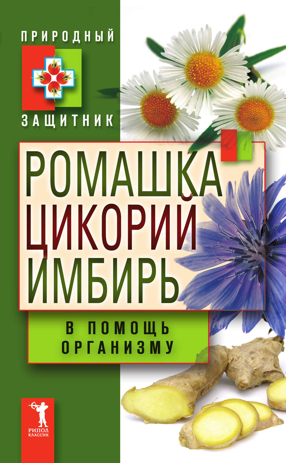 Обложка книги «Ромашка, цикорий, имбирь в помощь организму»
