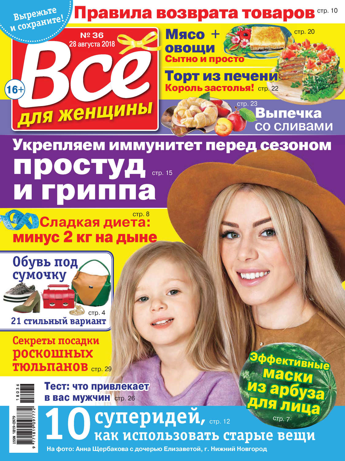 Обложка книги «Всё для женщины №36/2018»