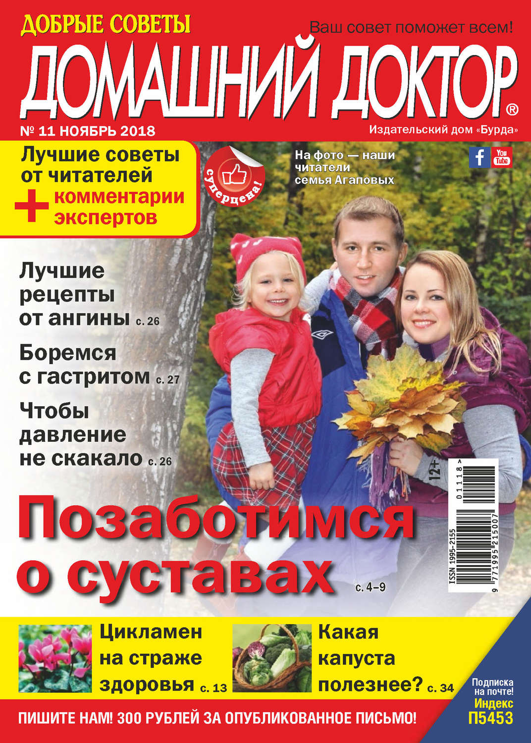 Обложка книги «Добрые советы. Домашний доктор. №11/2018»