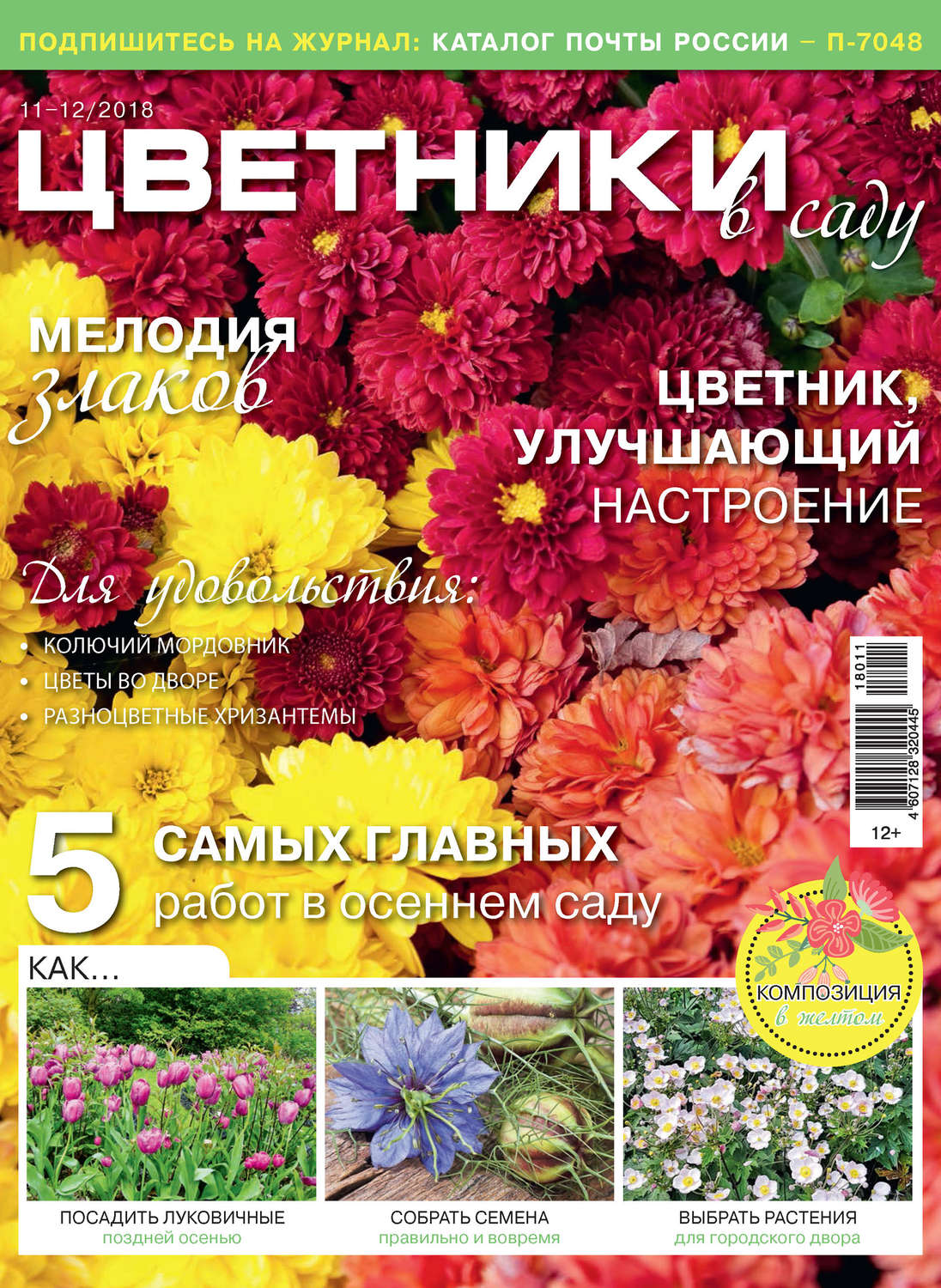 Обложка книги «Цветники в саду №11-12/2018»