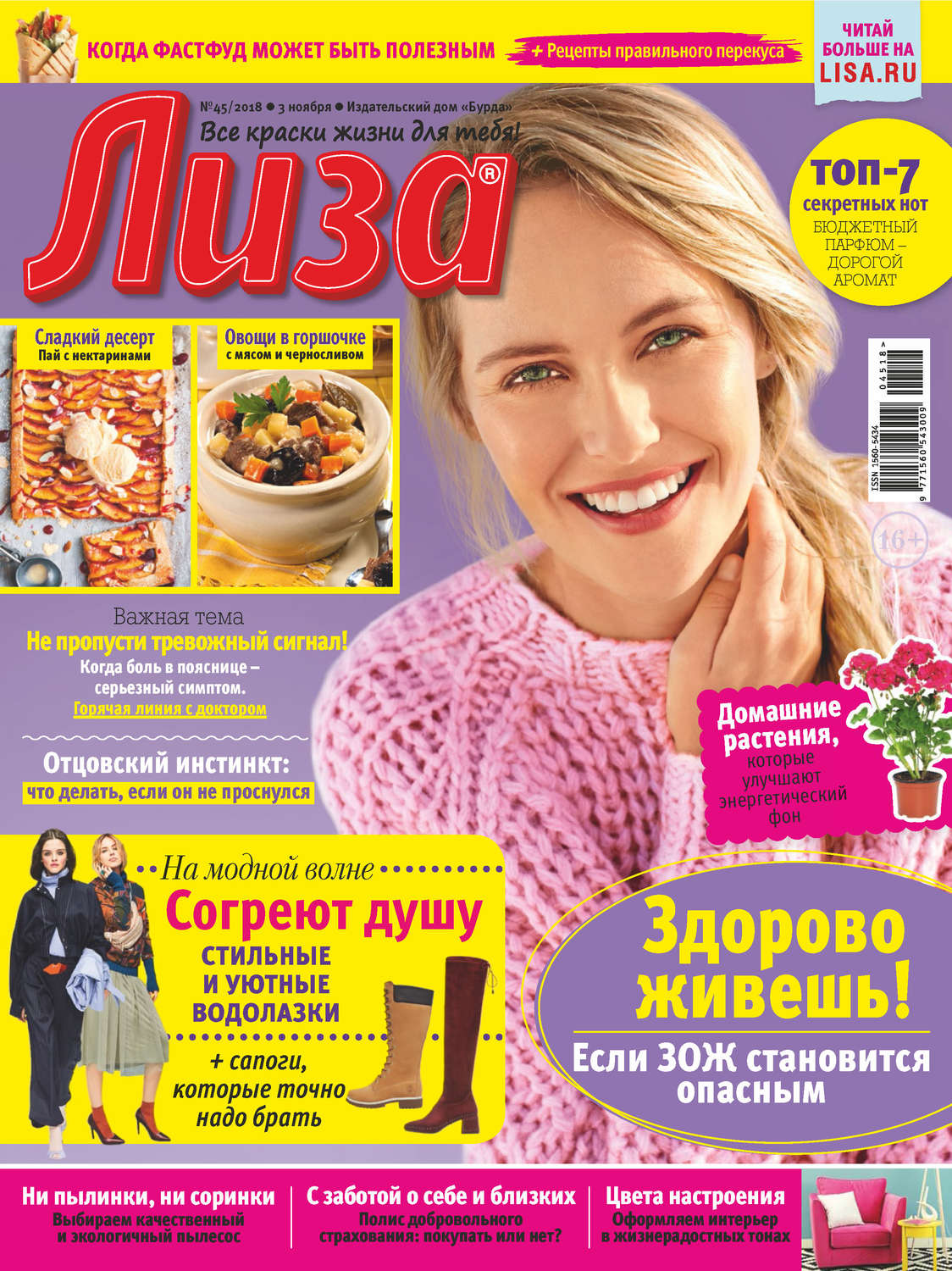 Обложка книги «Журнал «Лиза» №45/2018»