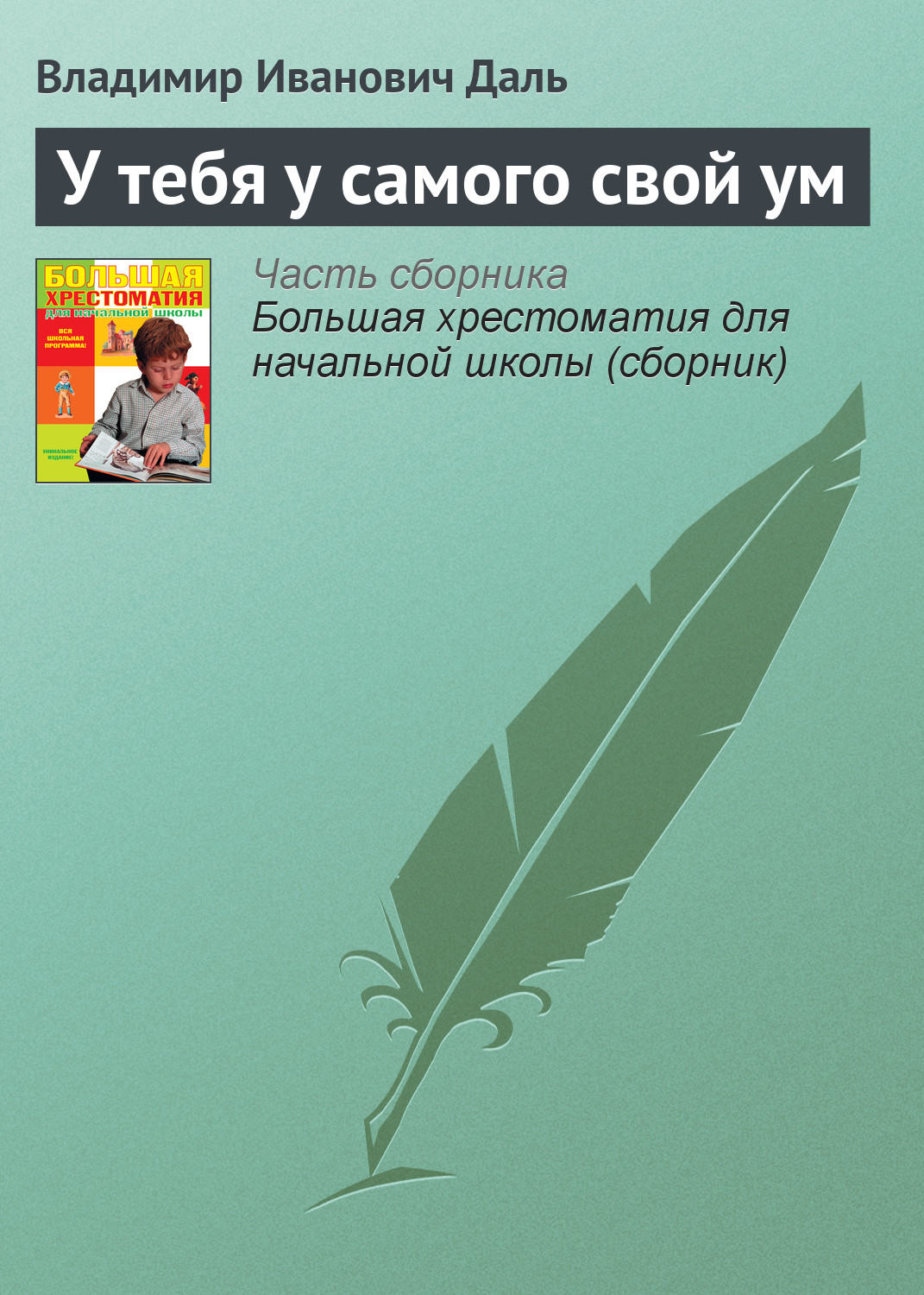 Обложка книги «У тебя у самого свой ум»