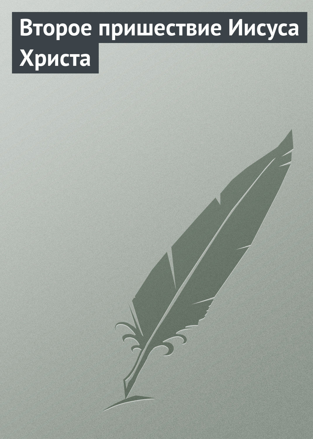 Обложка книги «Второе пришествие Иисуса Христа»