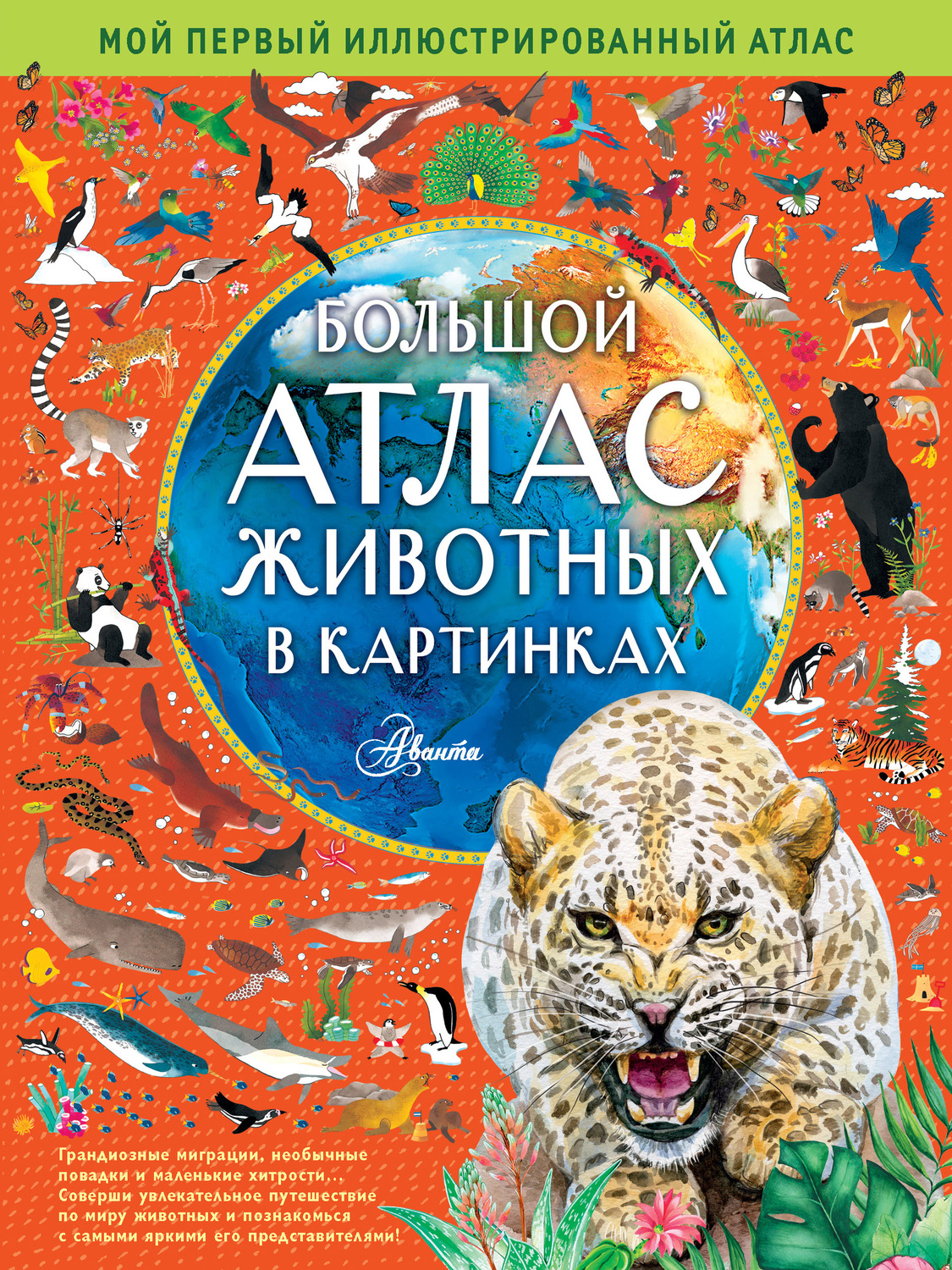 Обложка книги «Большой атлас животных в картинках»