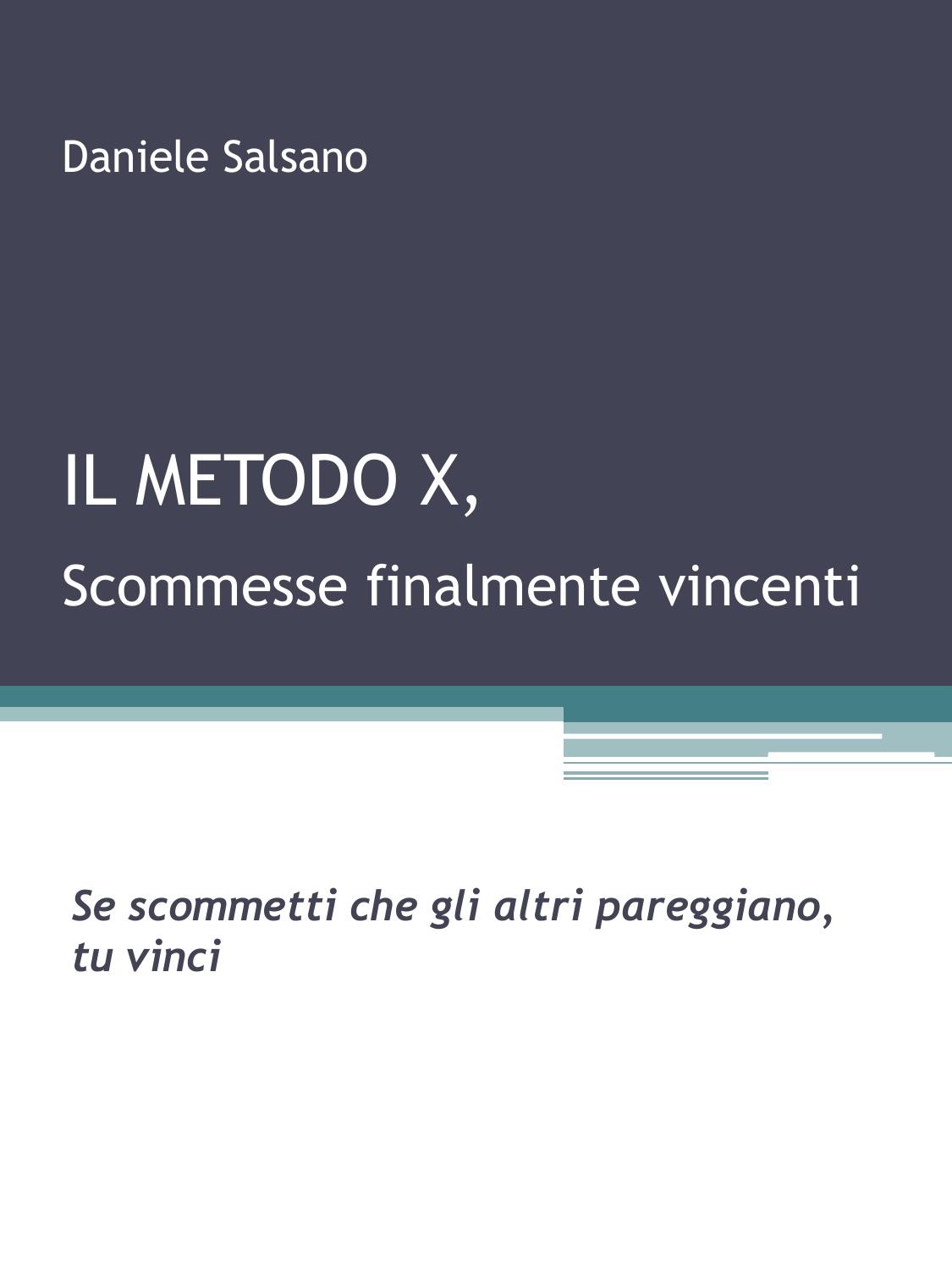 Обложка книги «Il Metodo X»