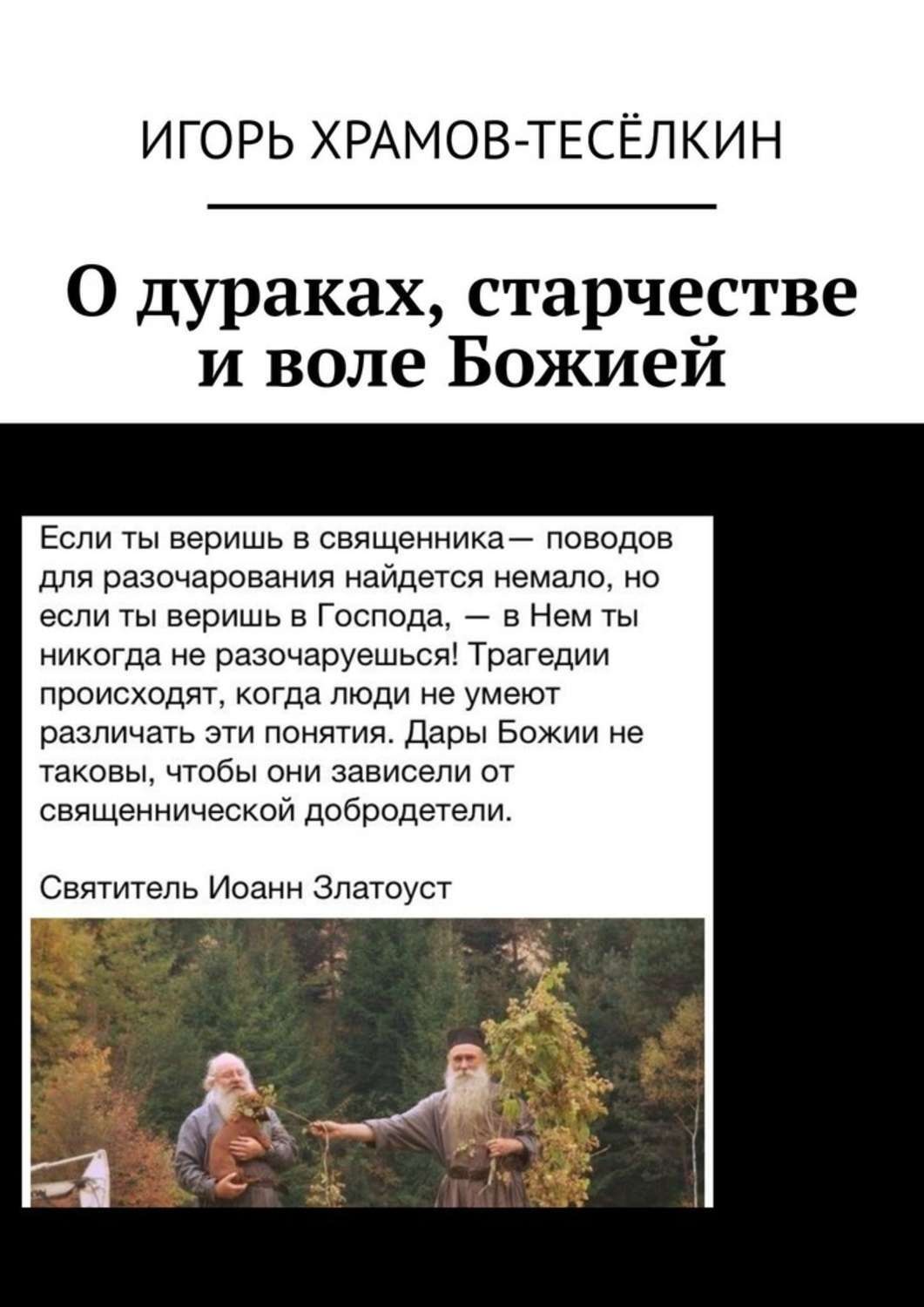 Обложка книги «О дураках, старчестве и воле Божией»