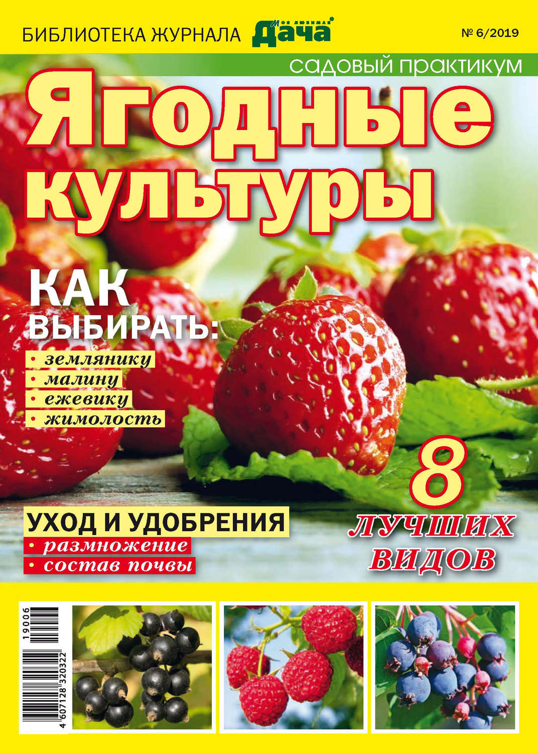 Обложка книги «Библиотека журнала «Моя любимая дача» №06/2019. Садовый практикум. Ягодные культуры»