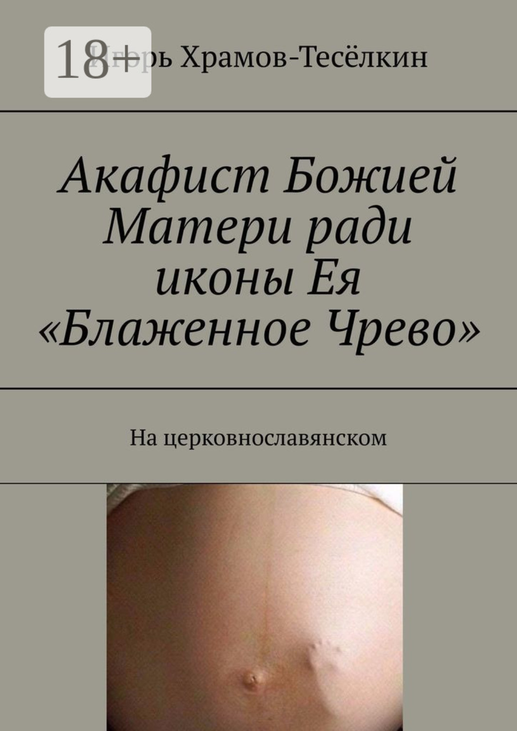 Обложка книги «Акафист Божией Матери ради иконы Ея «Блаженное Чрево». На церковнославянском»
