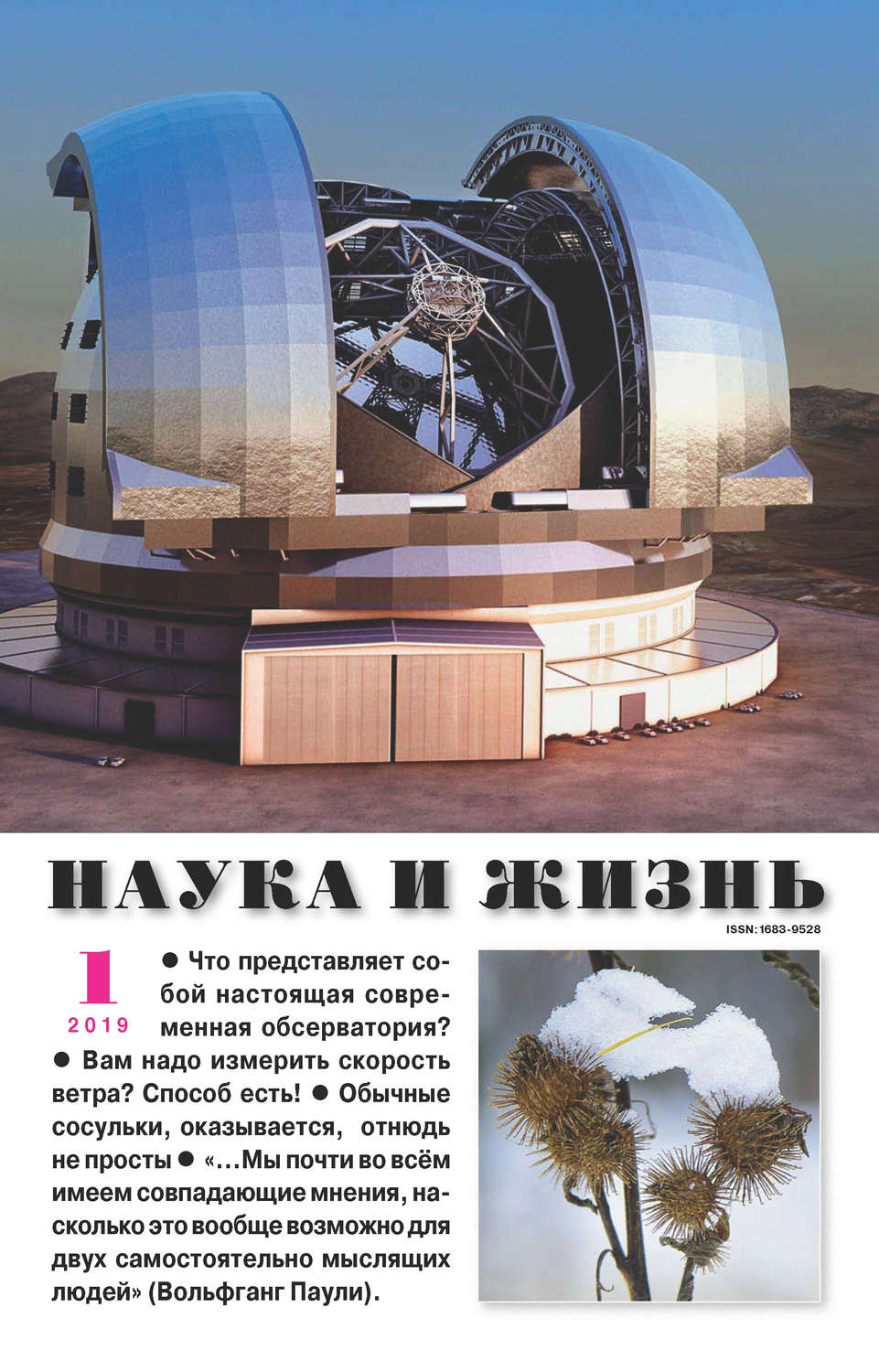 Обложка книги «Наука и жизнь №01/2019»