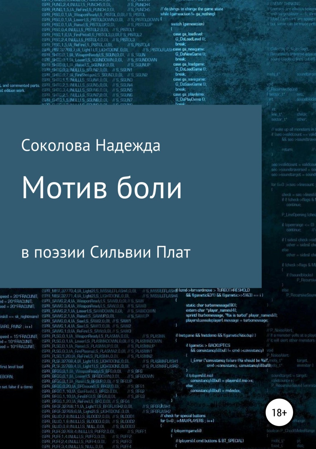 Обложка книги «Мотив боли в поэзии Сильвии Плат»