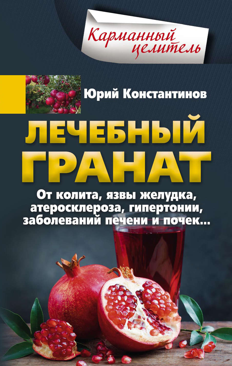 Обложка книги «Лечебный гранат. От колита, язвы желудка, атеросклероза, гипертонии, заболеваний печени и почек…»