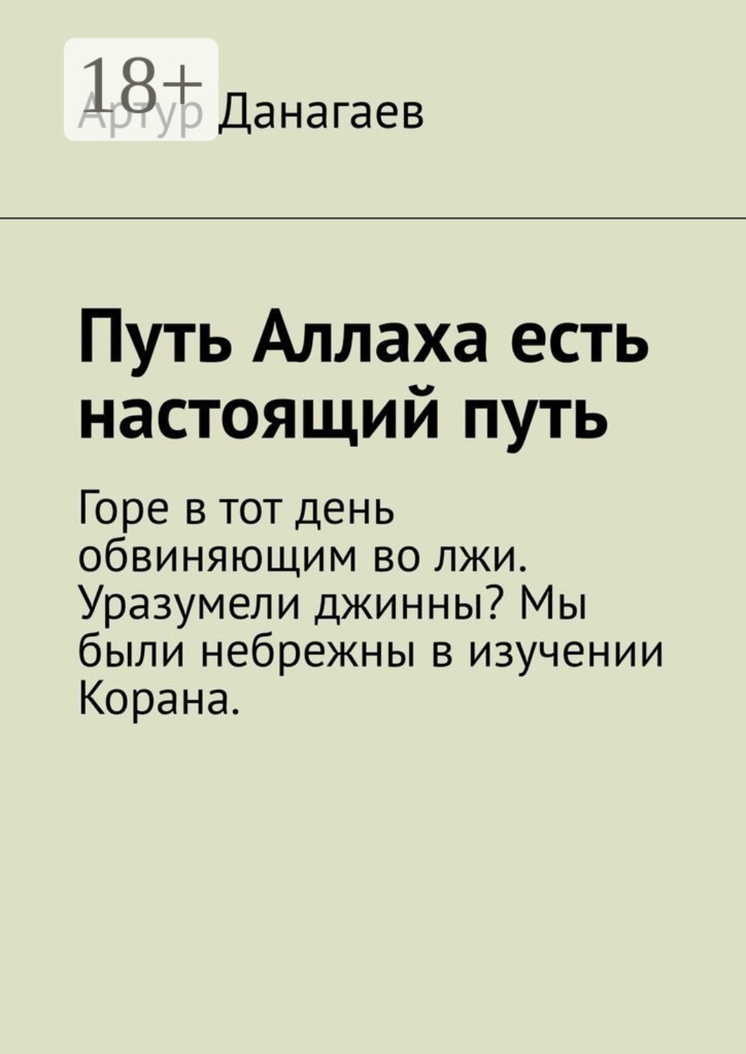 Обложка книги «Путь Аллаха есть настоящий путь»