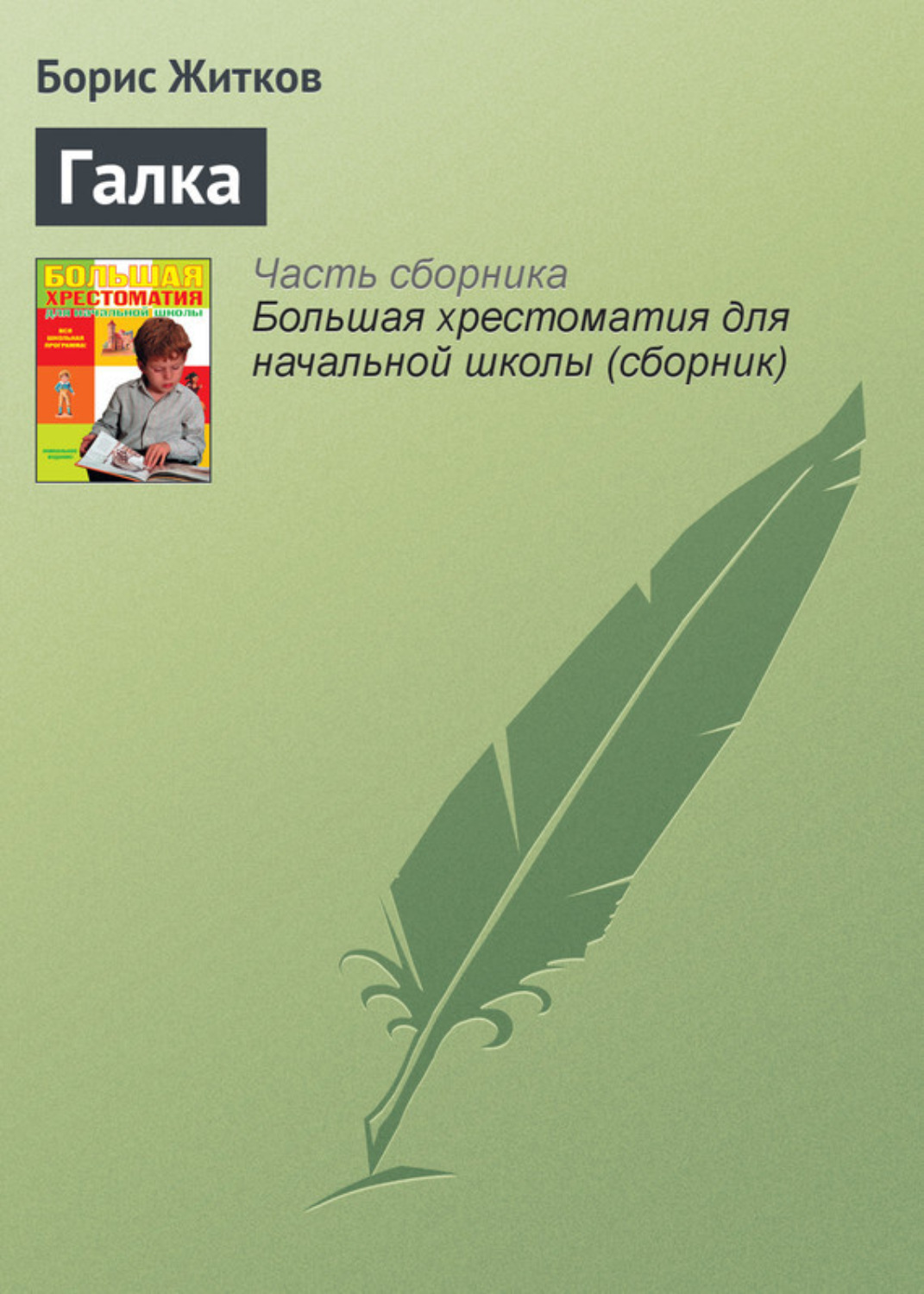 Обложка книги «Галка»