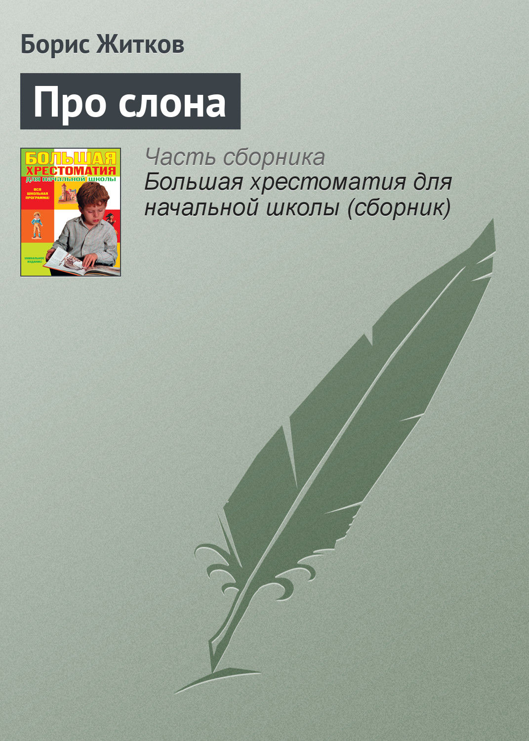Обложка книги «Про слона»