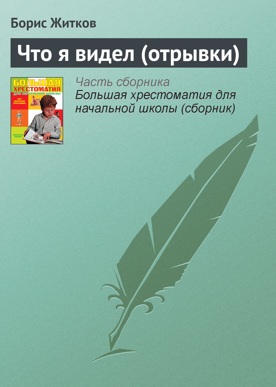 Обложка книги «Что я видел (отрывки)»