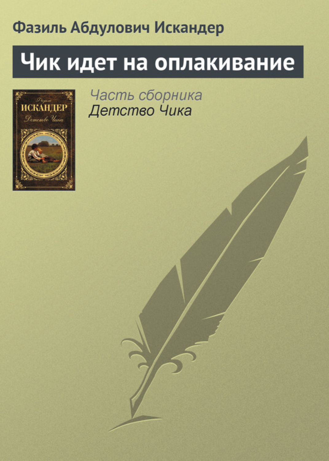 Обложка книги «Чик идет на оплакивание»