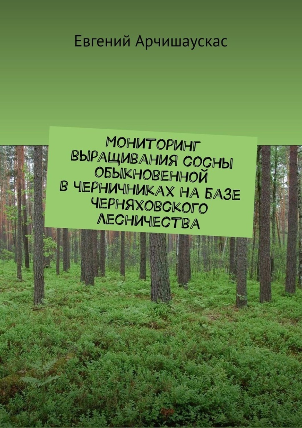 Обложка книги «Мониторинг выращивания сосны обыкновенной в черничниках на базе Черняховского лесничества»