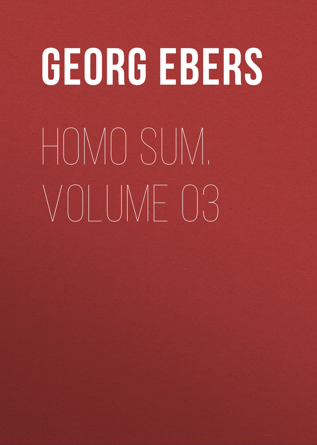 Обложка книги «Homo Sum. Volume 03»
