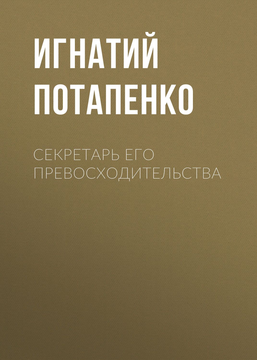 Обложка книги «Секретарь его превосходительства»