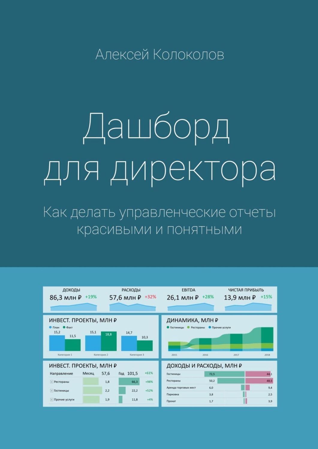 Обложка книги «Дашборд для директора. Как делать управленческие отчеты красивыми и понятными»