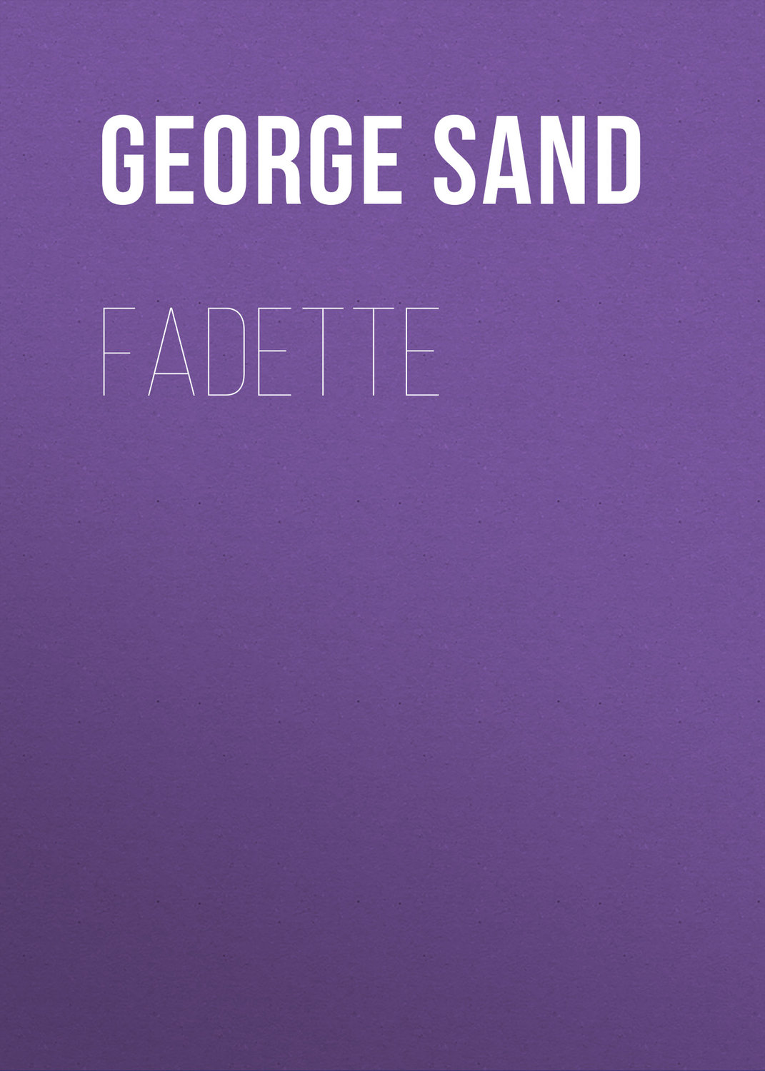 Обложка книги «Fadette»