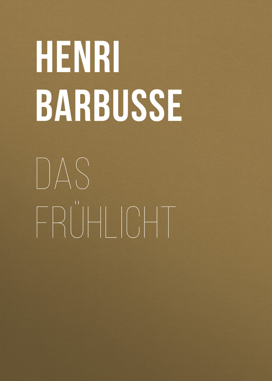 Обложка книги «Das Frühlicht»
